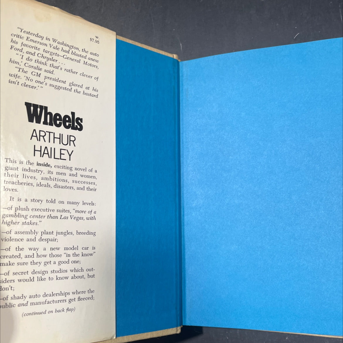 wheels book, by arthur hailey, 1971 Hardcover image 4