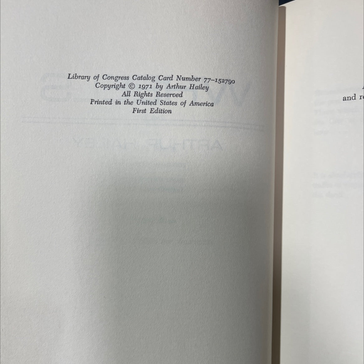 wheels book, by arthur hailey, 1971 Hardcover image 3