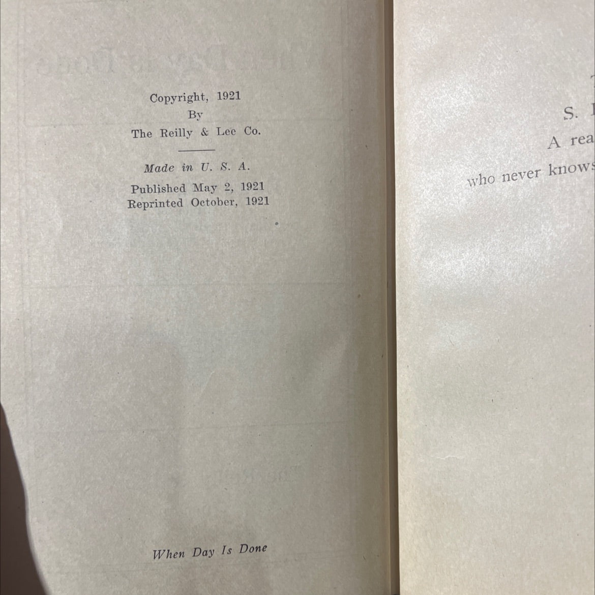 when day is done book, by edgar a. guest, 1921 Hardcover image 3