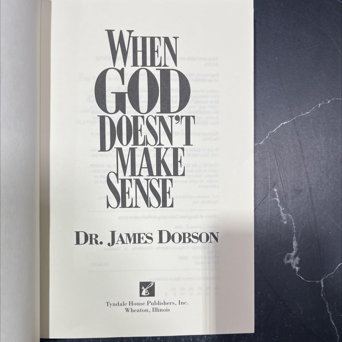 when god doesn't make sense book, by dr. james dobson, 1993 Hardcover image 2