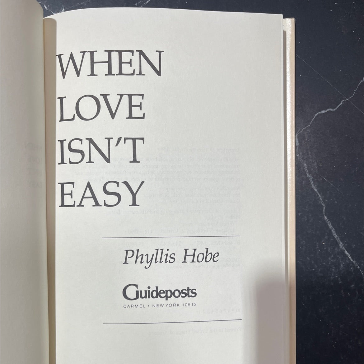 when love isn't easy book, by Phyllis Hobe, 1985 Hardcover image 2