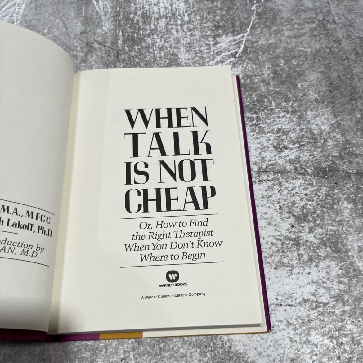 when talk is not cheap or, how to find the right therapist when you don't know where to begin book, by mandy aftel and image 2