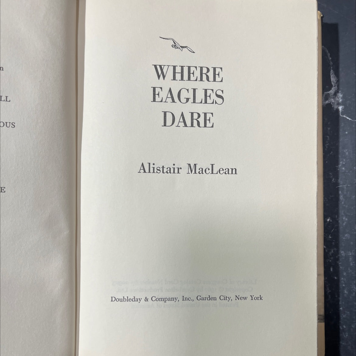 where eagles dare book, by Alistair MacLean, 1967 Hardcover image 2
