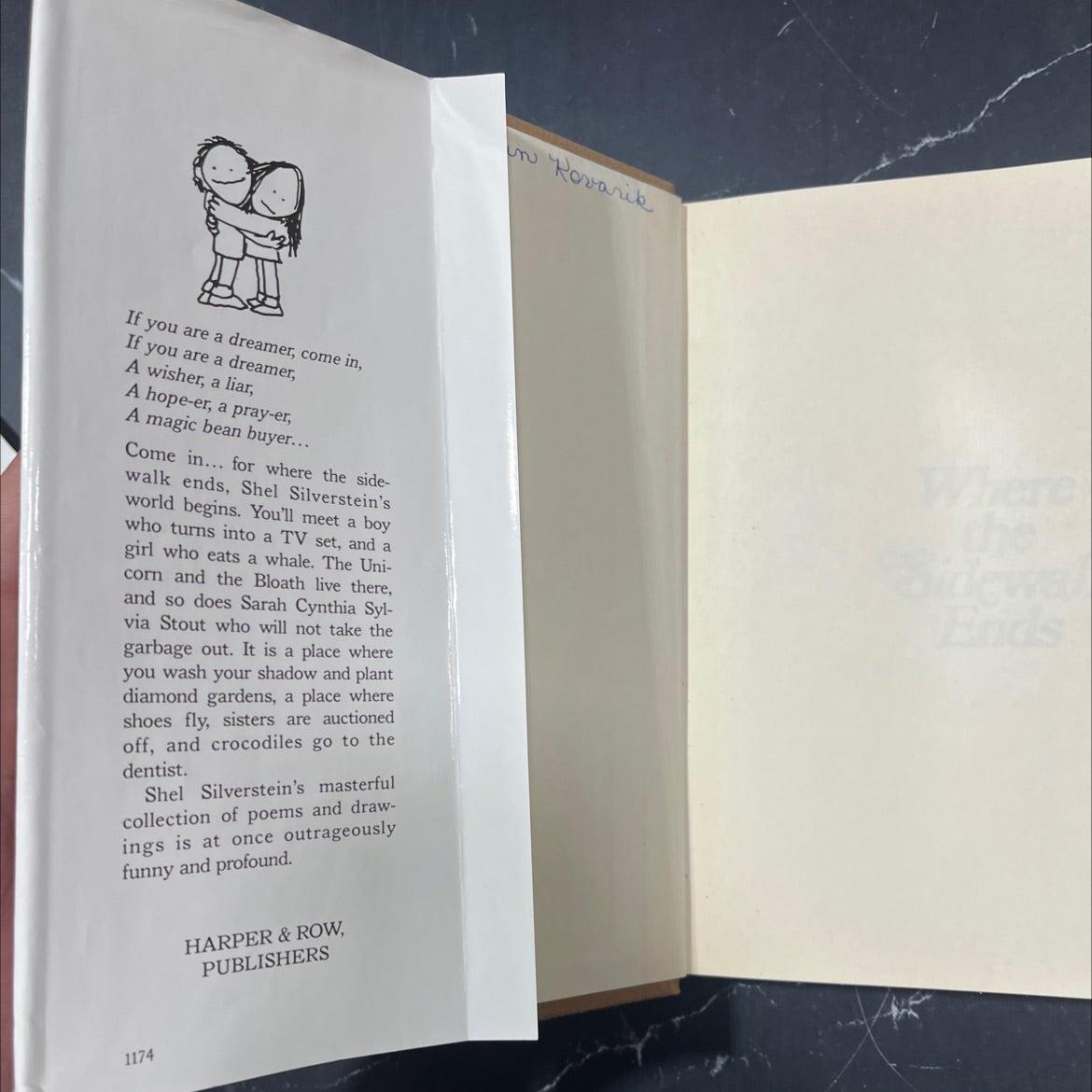 where the sidewalk ends book, by shel silverstein, 1974 Hardcover image 4