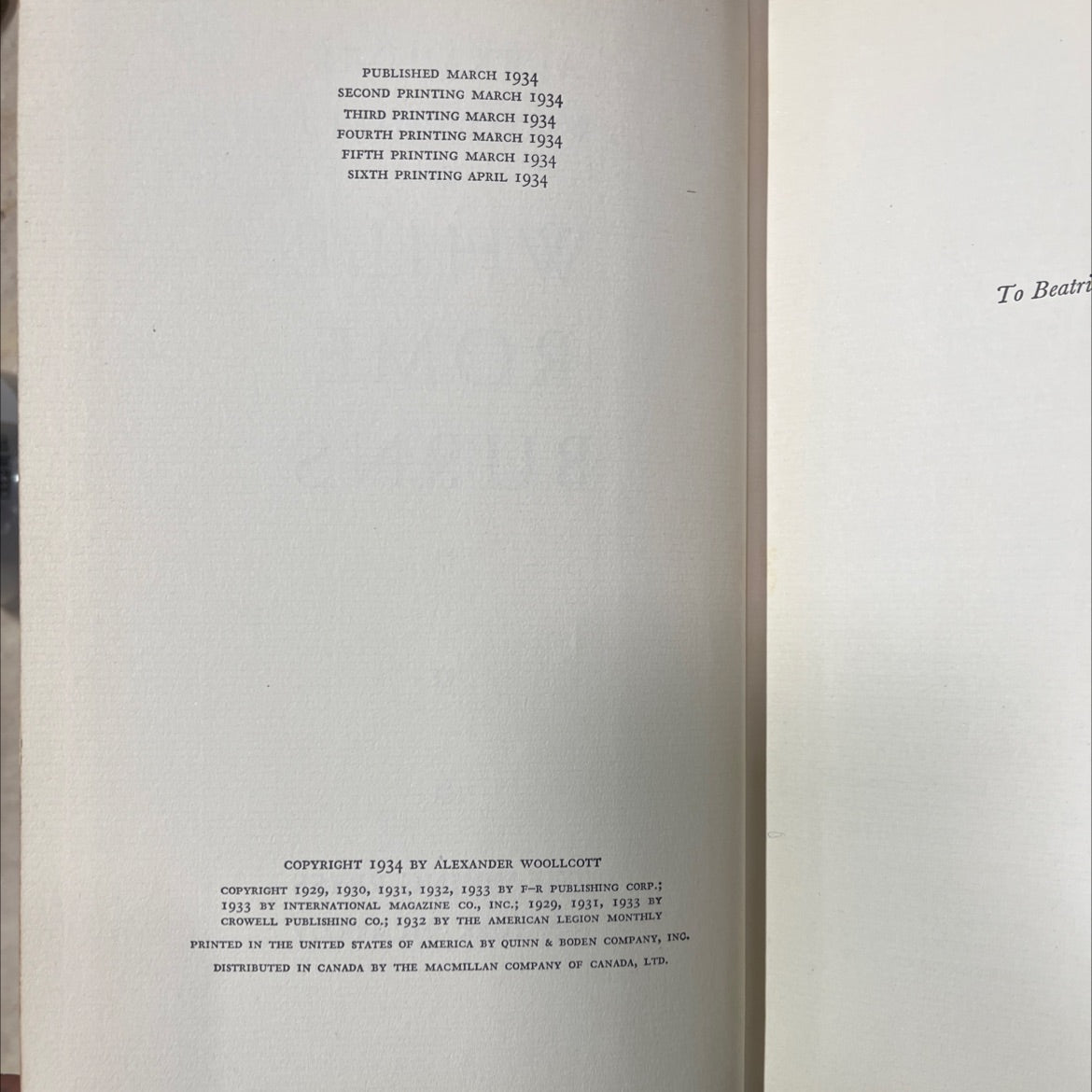 while rome burns book, by alexander woollcott, 1934 Hardcover image 3