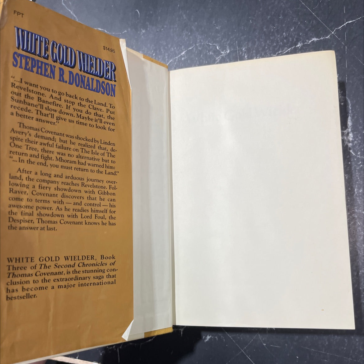 white gold wielder book, by Stephen R. Donaldson, 1983 Hardcover image 4