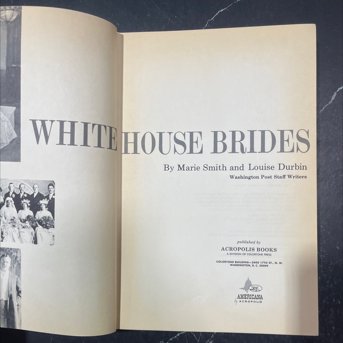 white house brides book, by Marie Smith and Louise Durbin, 1966 Hardcover image 2