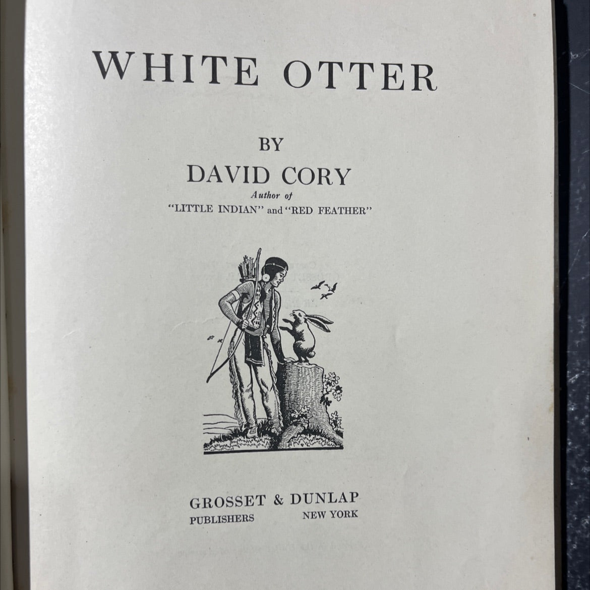 white otter book, by david cory, 1934 Hardcover image 2