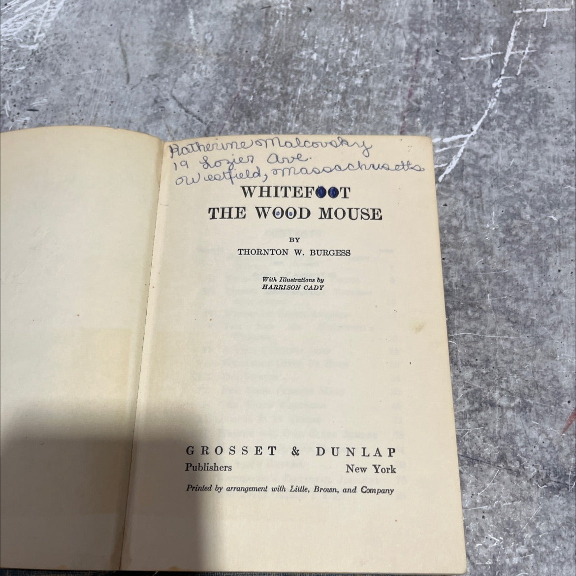 whitefoot the wood mouse book, by thornton w. burgess, 1922 Hardcover image 2