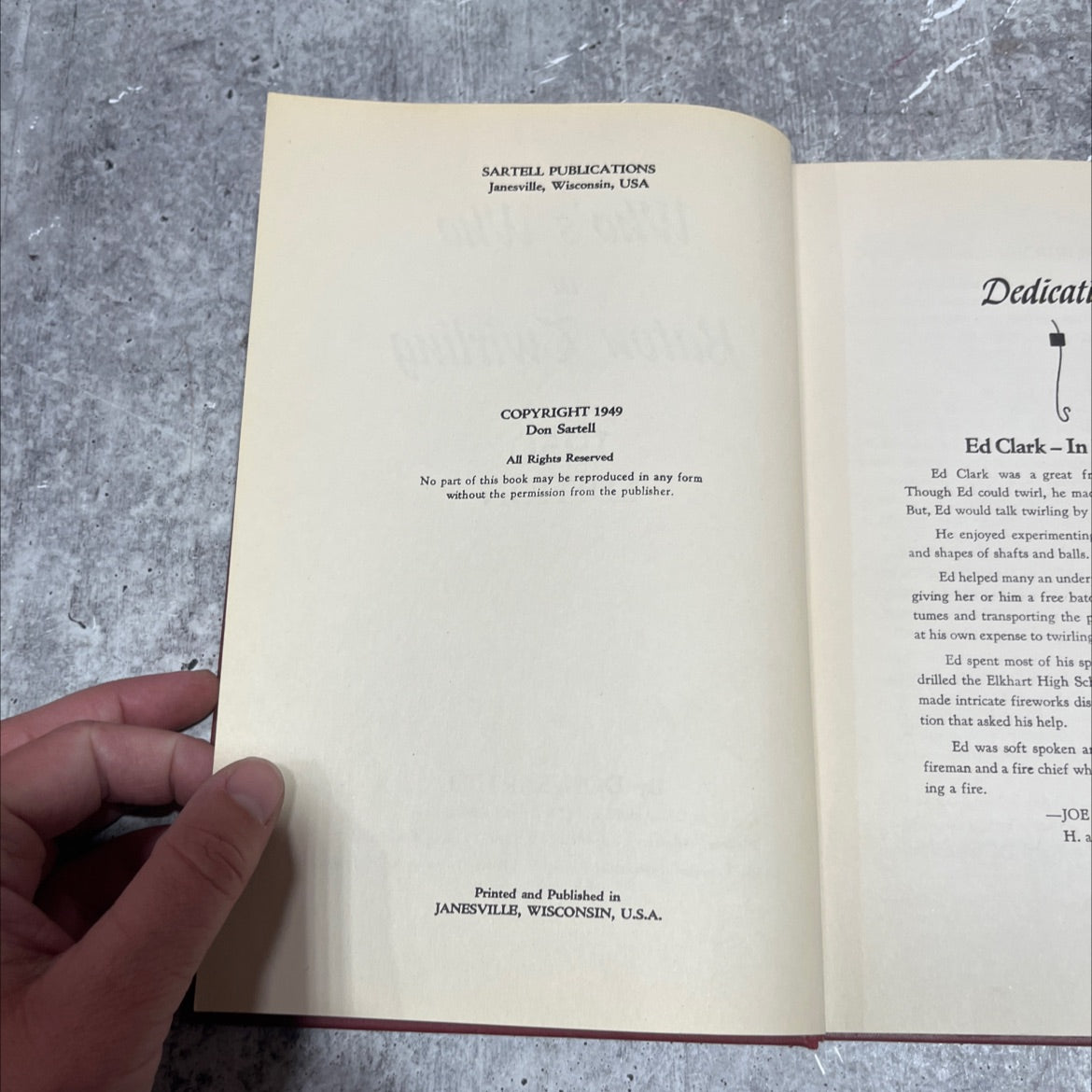 who's who in baton twirling book, by don sartell, 1950 Hardcover image 3