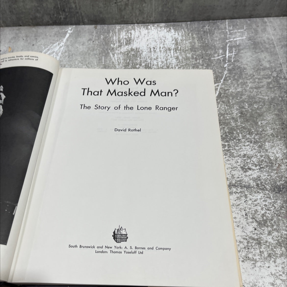 who was that masked man? book, by David Rothel, 1976 Hardcover image 2