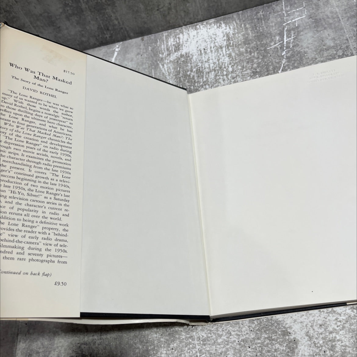 who was that masked man? book, by David Rothel, 1976 Hardcover image 4