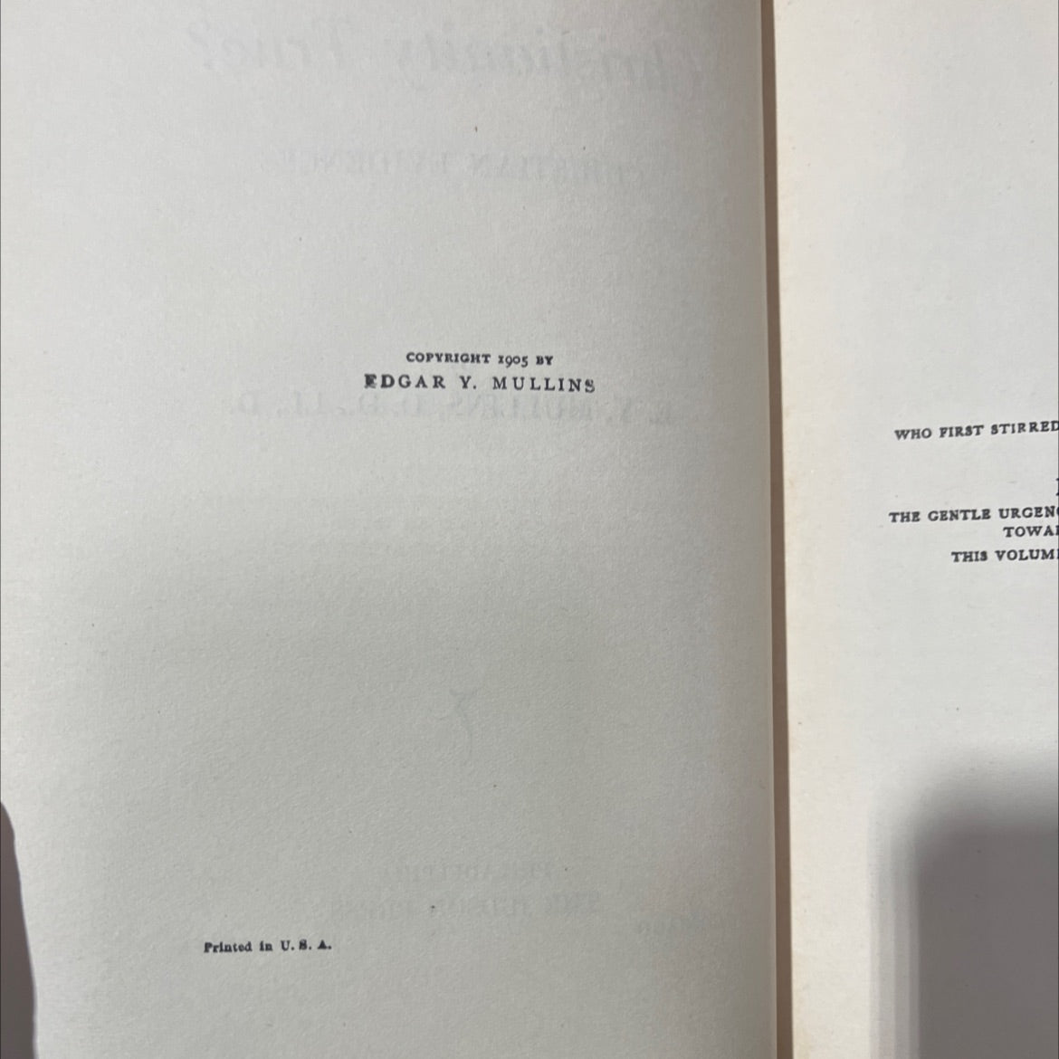why is christianity true? christian evidences book, by e. y. mullins, 1905 Hardcover image 3