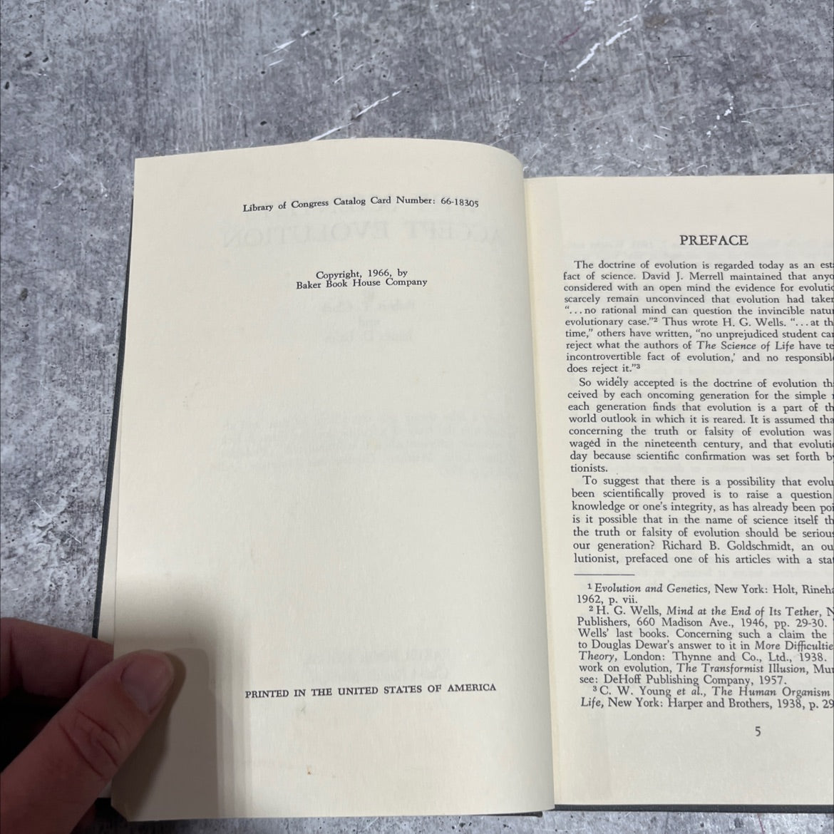 why scientists accept evolution book, by Robert T. Clark and James D. Bales, 1966 Hardcover image 3