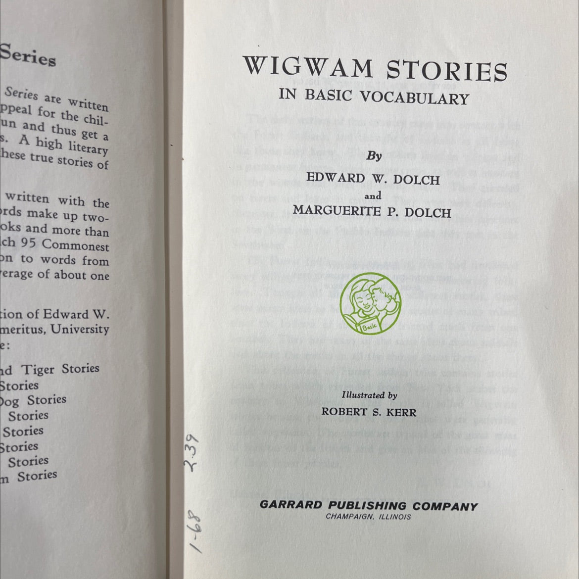 wigwam stories in basic vocabulary book, by edward w. dolch and marguerite p. dolch, 1956 Hardcover image 2