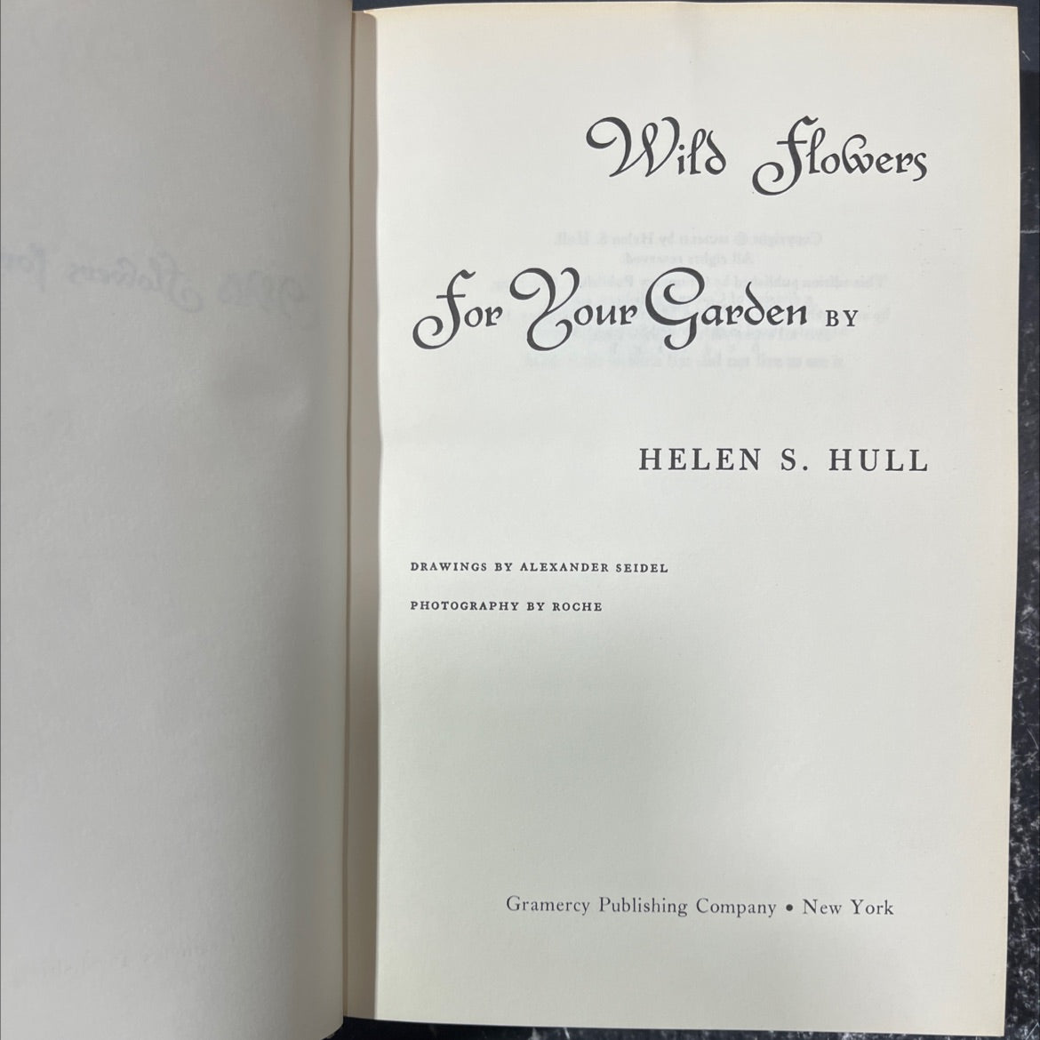 wild flowers for your garden book, by helen s. hull, 1952 Hardcover image 2