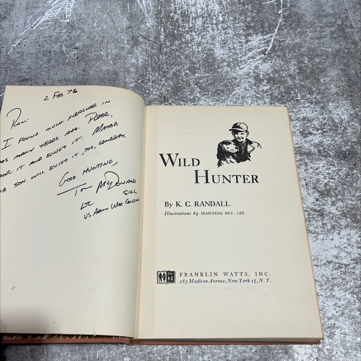 wild hunter book, by k. c. randall, 1951 Hardcover image 2