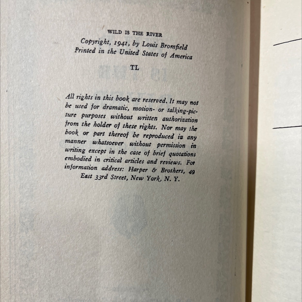 wild is the river book, by louis bromfield, 1941 Hardcover image 3