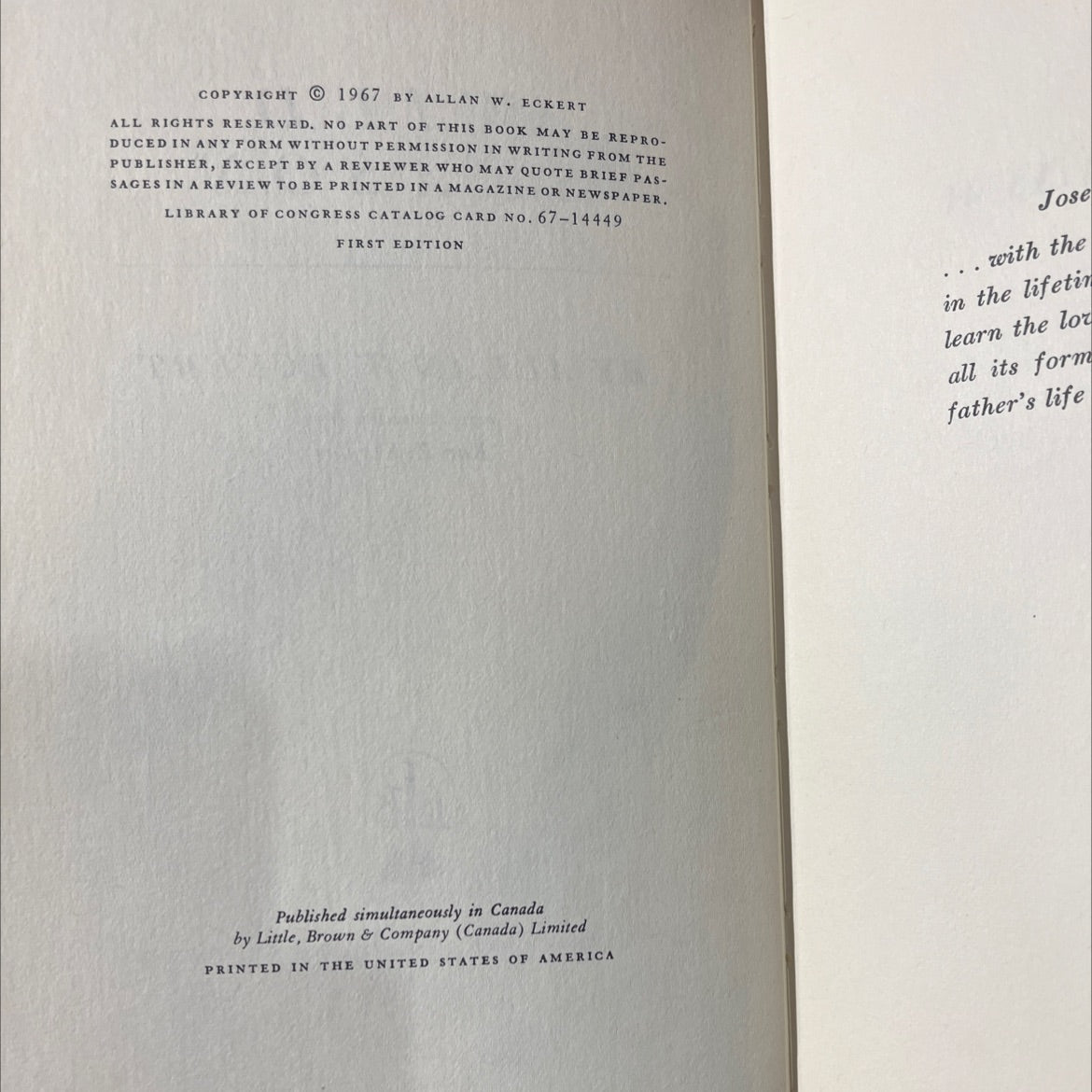 wild season book, by allan w. eckert, 1967 Hardcover image 3