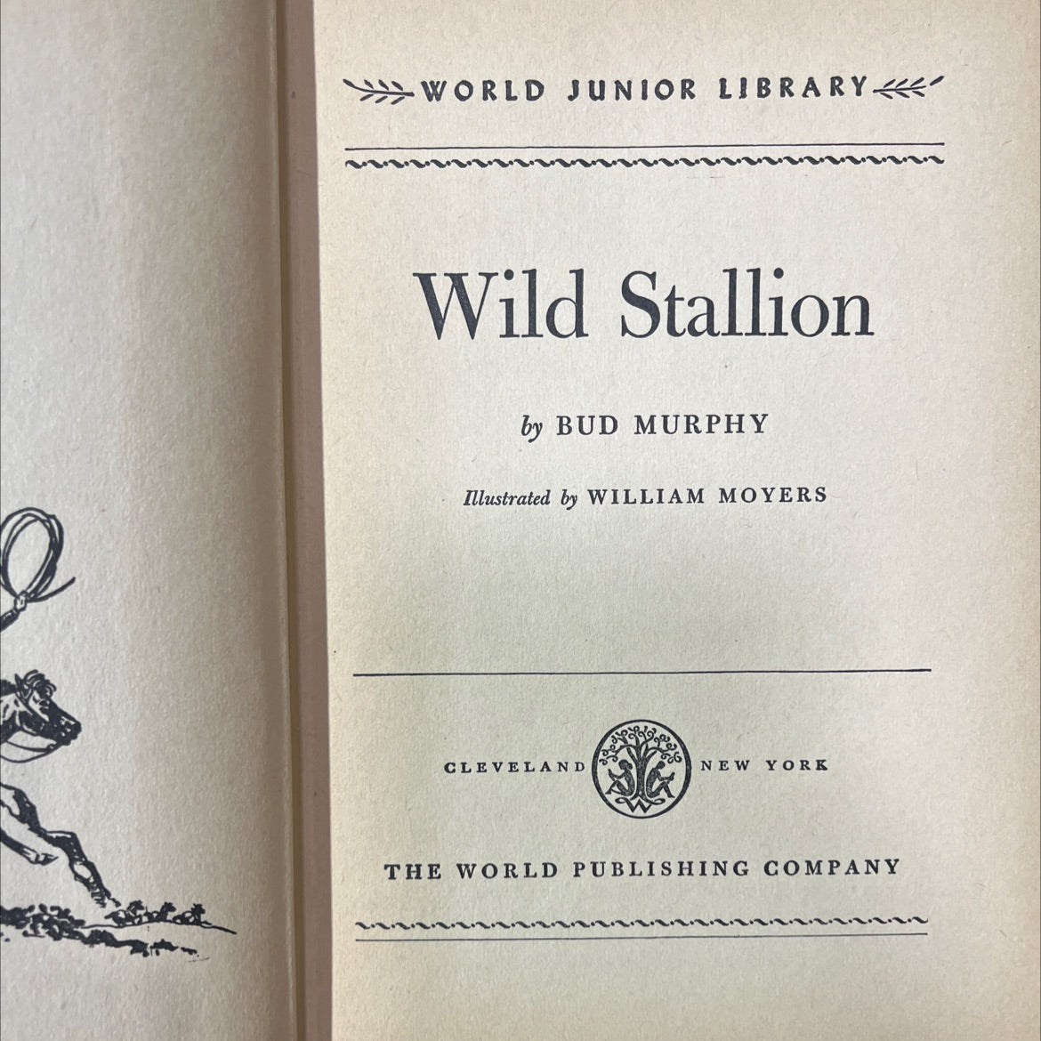 wild stallion book, by bud murphy, 1952 Hardcover image 2
