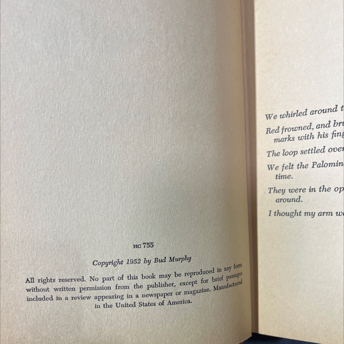 wild stallion book, by bud murphy, 1952 Hardcover image 3