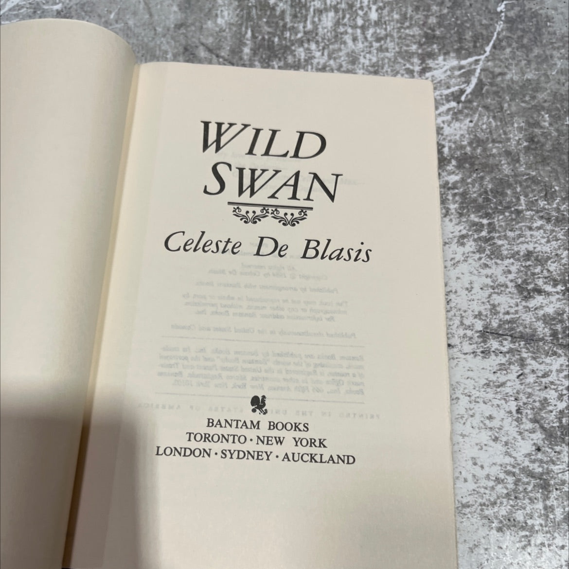 wild swan book, by Celeste De Blasis, 2010 Hardcover image 2