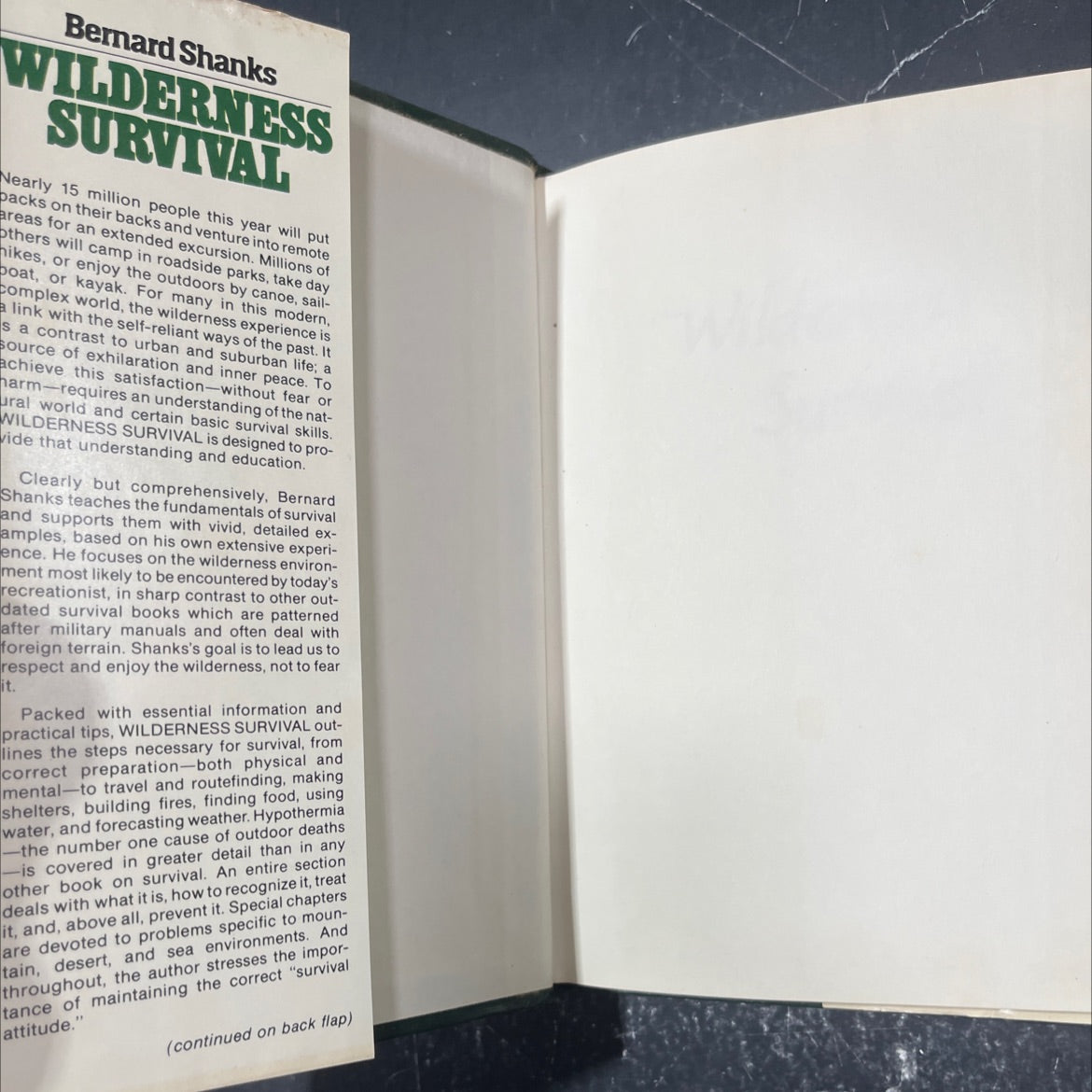 wilderness survival book, by Bernard Shanks, 1980 Hardcover image 4