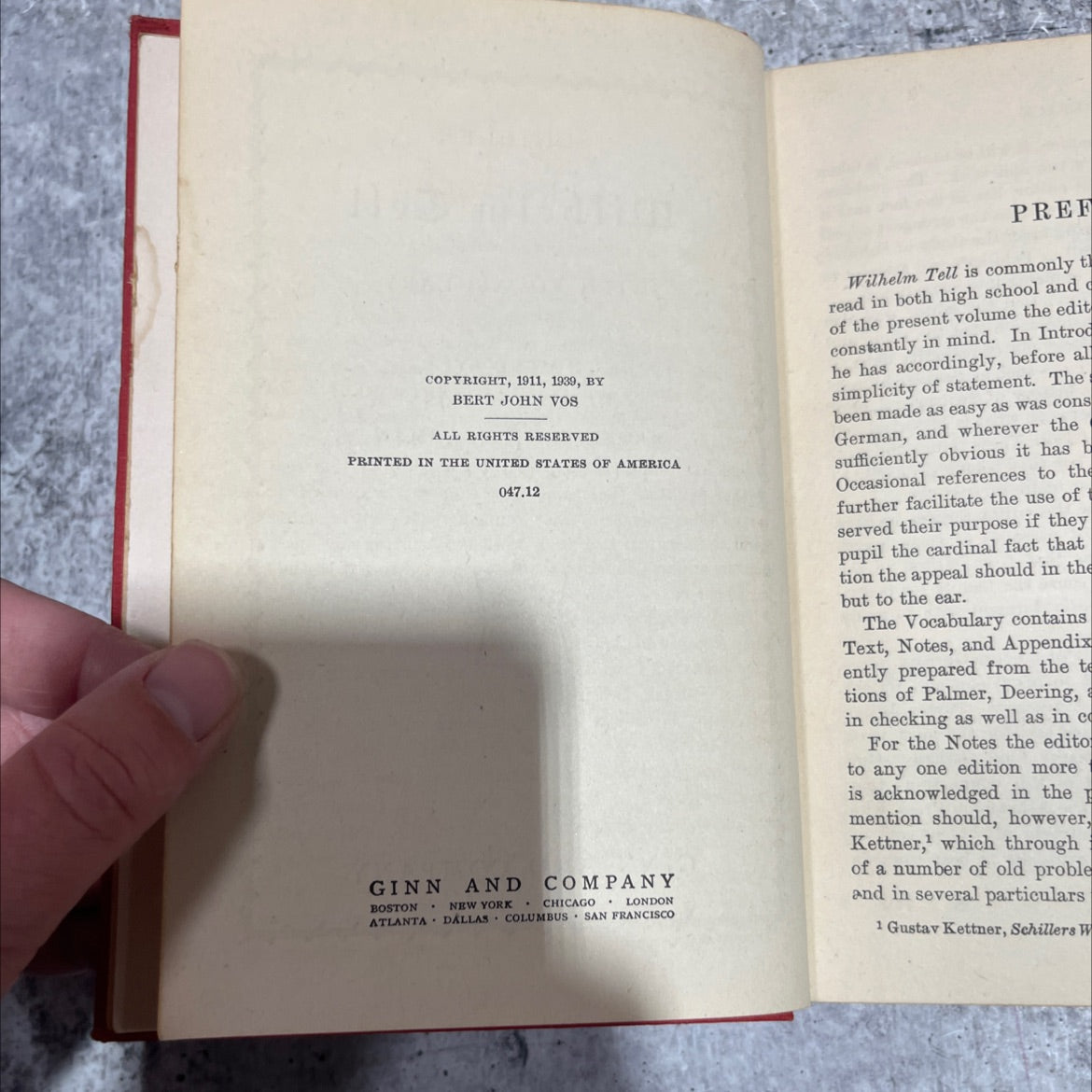 wilhelm tell book, by friedrich schiller, 1939 Hardcover image 3