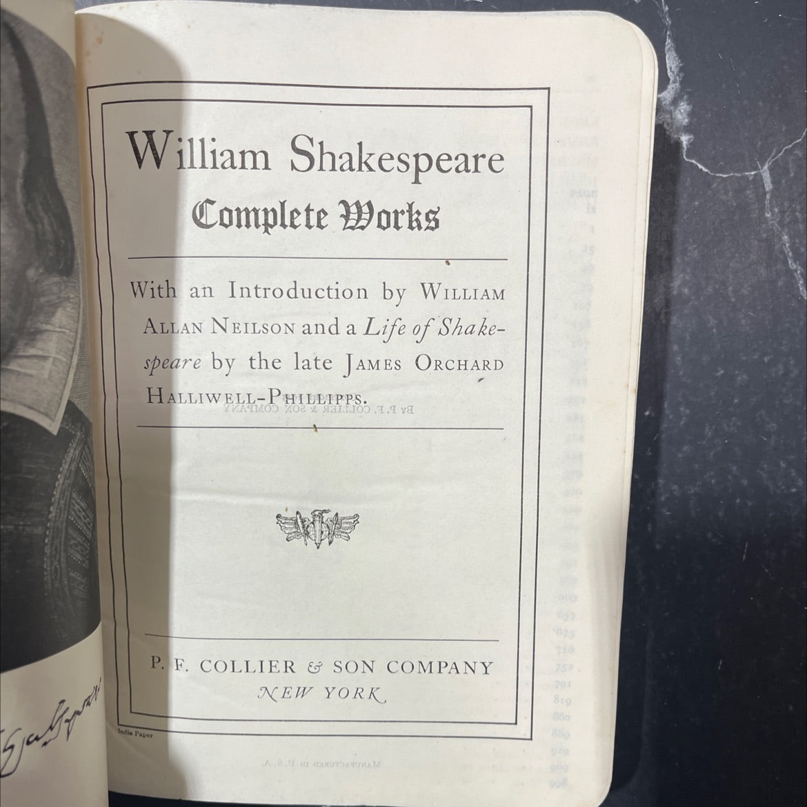 william shakespeare complete works book, by william allan neilson, james orchard halliwell-phillipps, 1925 Leather image 2