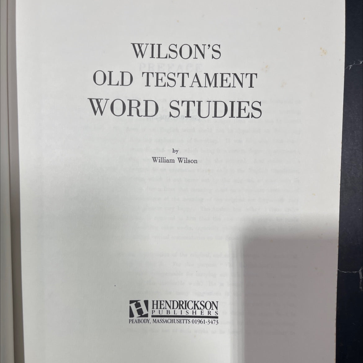wilson's old testament word studies book, by william wilson, 1970 Hardcover image 2