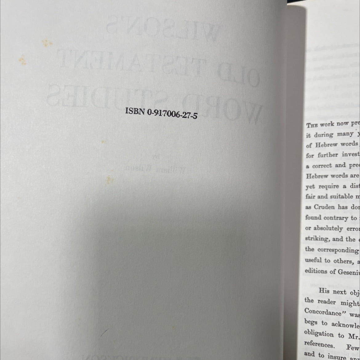 wilson's old testament word studies book, by william wilson, 1970 Hardcover image 3