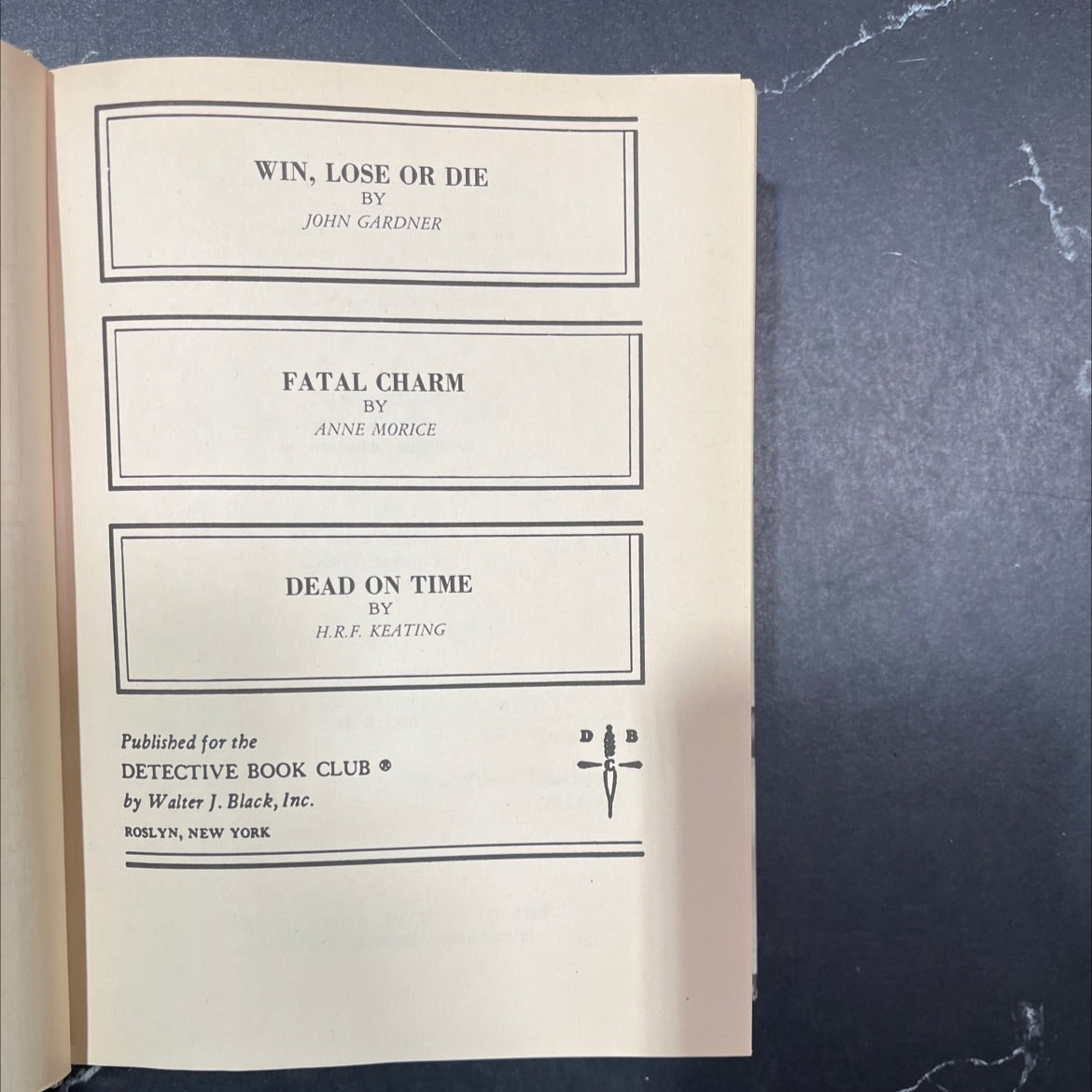 win, lose or die book, by john gardner, 1989 Hardcover image 2