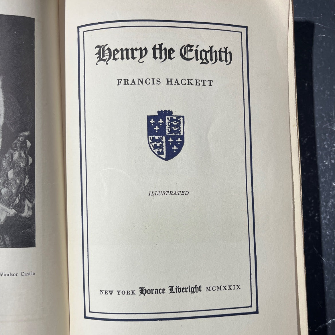 windsor castle henry the eighth book, by francis hackett, 1929 Hardcover image 2