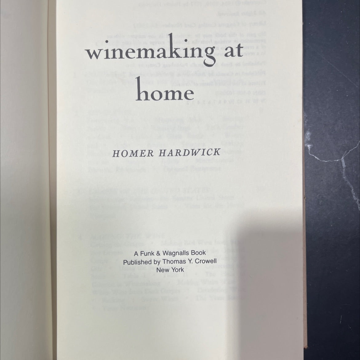 winemaking at home book, by homer hardwick, 1972 Hardcover image 2