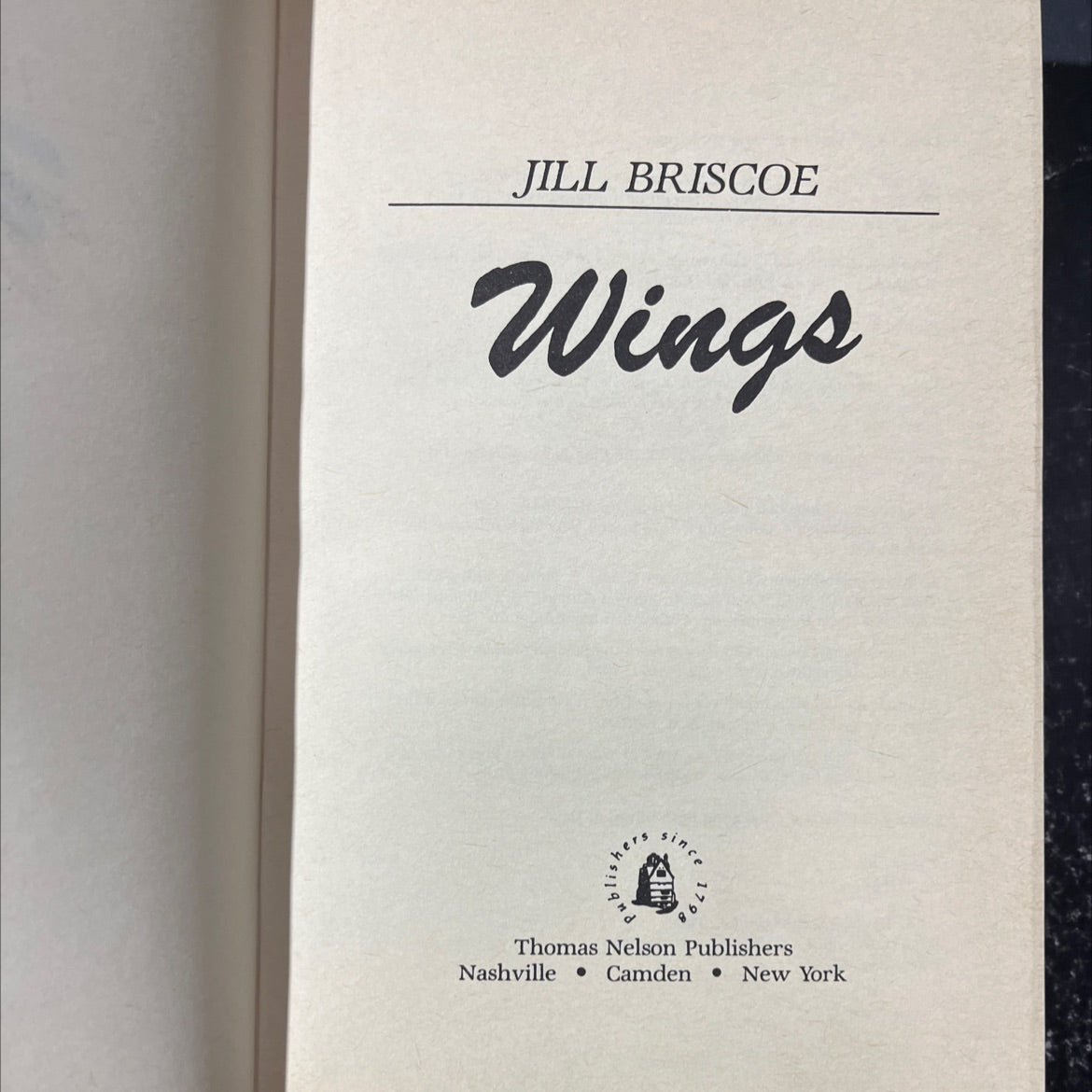 wings book, by Jill Briscoe, 1984 Hardcover image 2