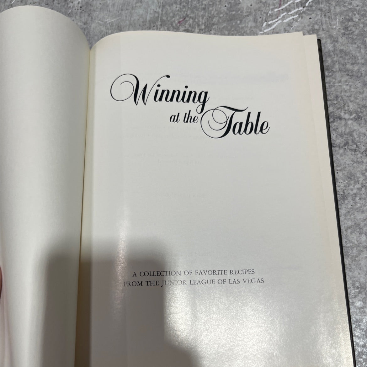 winning at the table book, by junior league of las vegas, 1987 Hardcover image 2