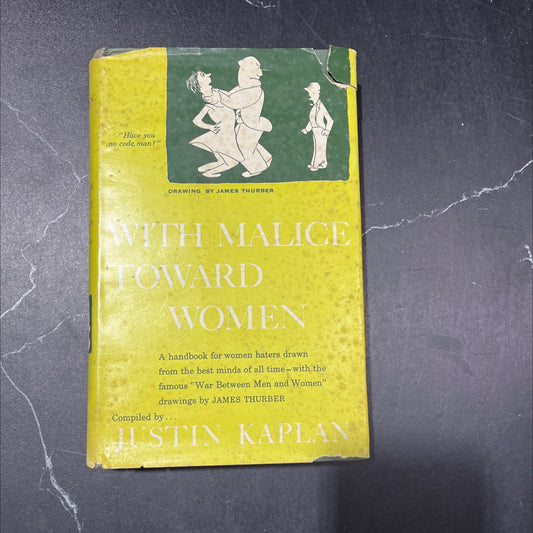 with malice toward women book, by justin kaplan, 1952 Hardcover image 1