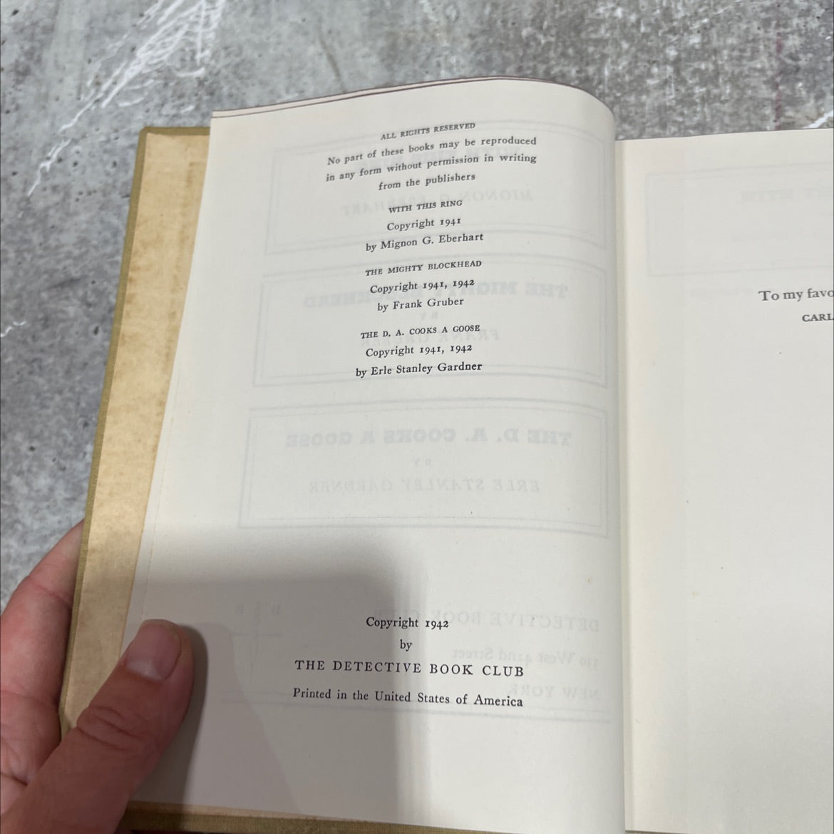 with this ring book, by mignon g. eberhart, 1942 Hardcover image 3