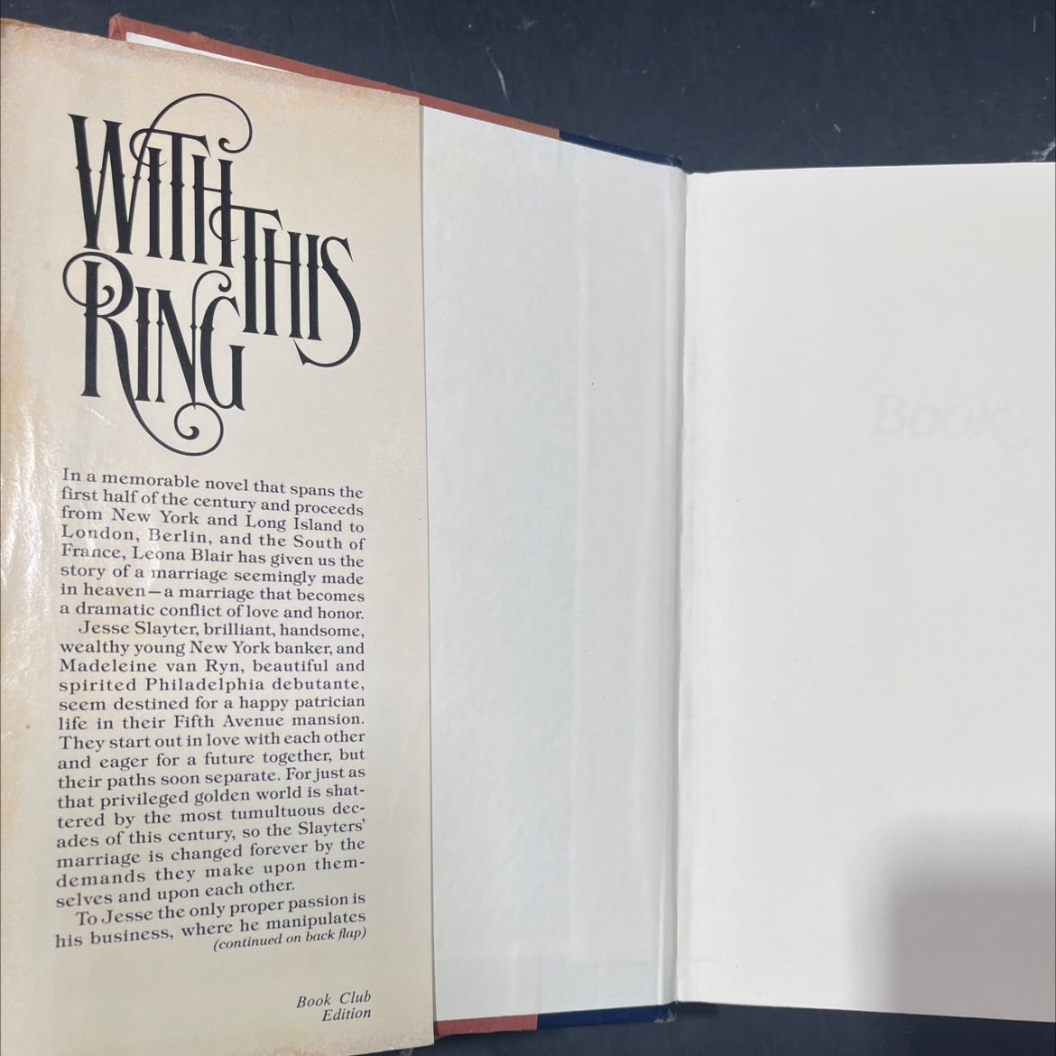 with this ring book, by leona blair, 1984 Hardcover image 4