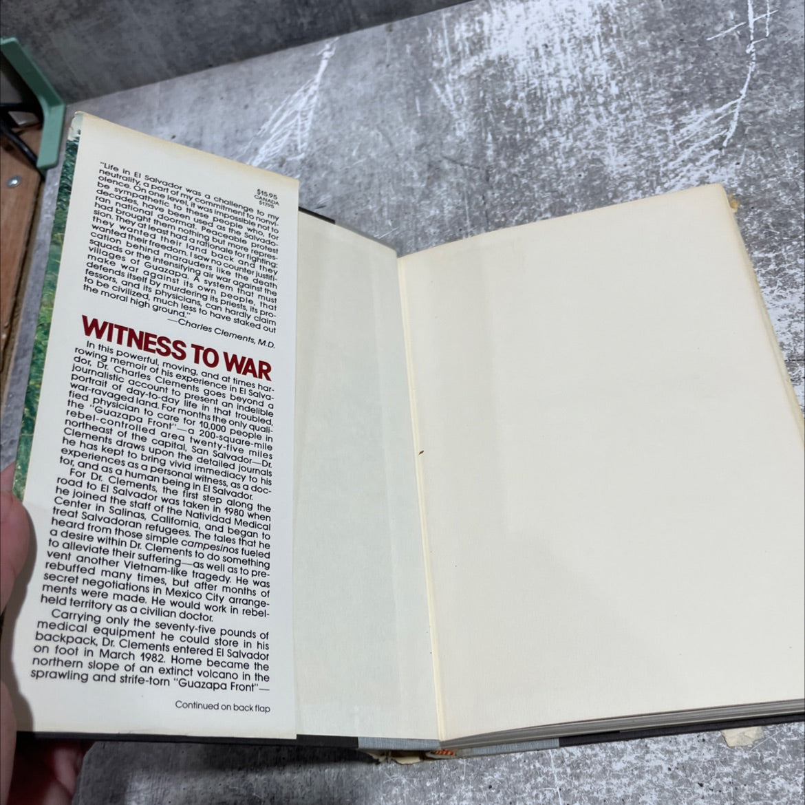 witness to war an american doctor in el salvador book, by charles clements, m.d., 1984 Hardcover image 4