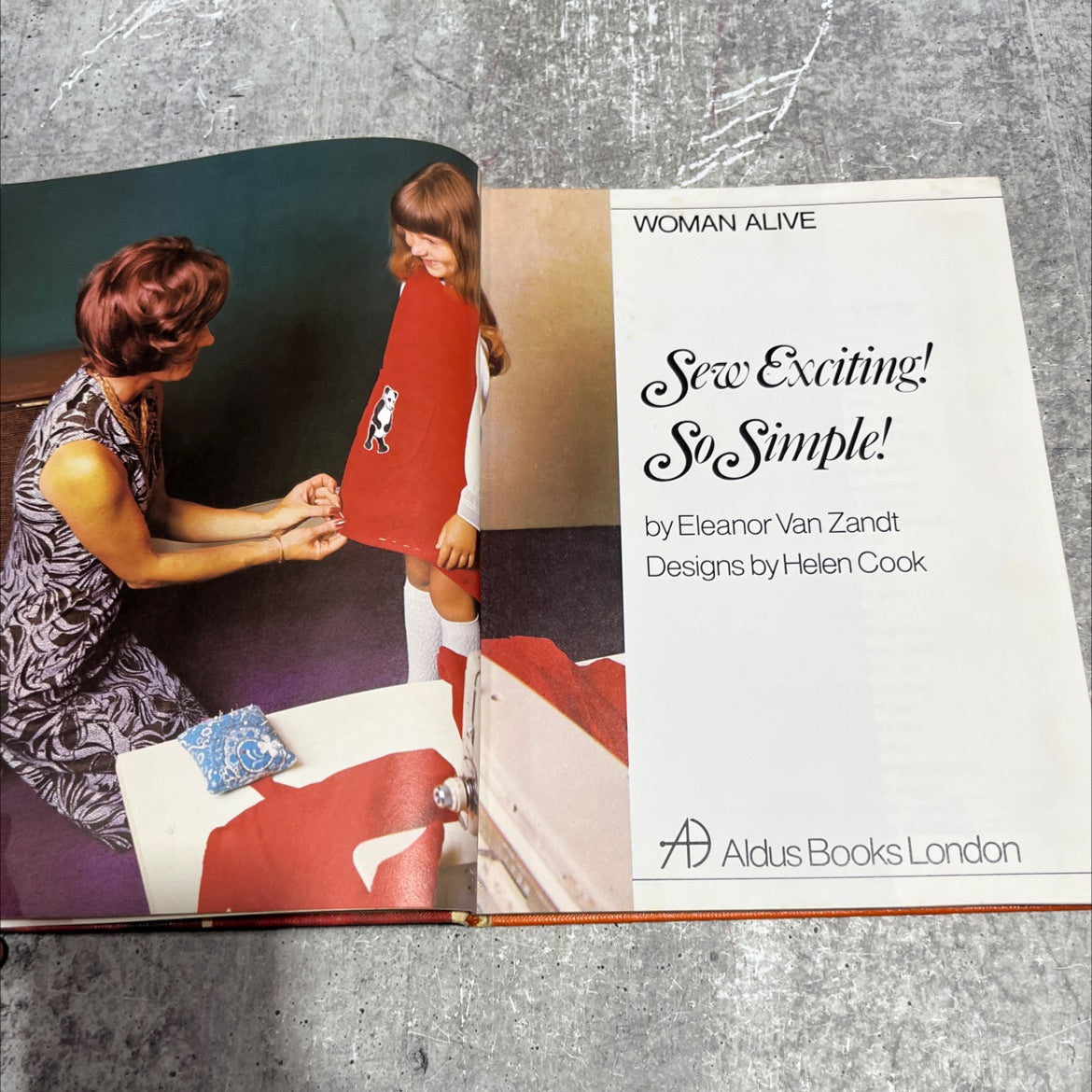 woman alive sew exciting! so simple! book, by Eleanor Van Zandt, 1974 Hardcover image 2
