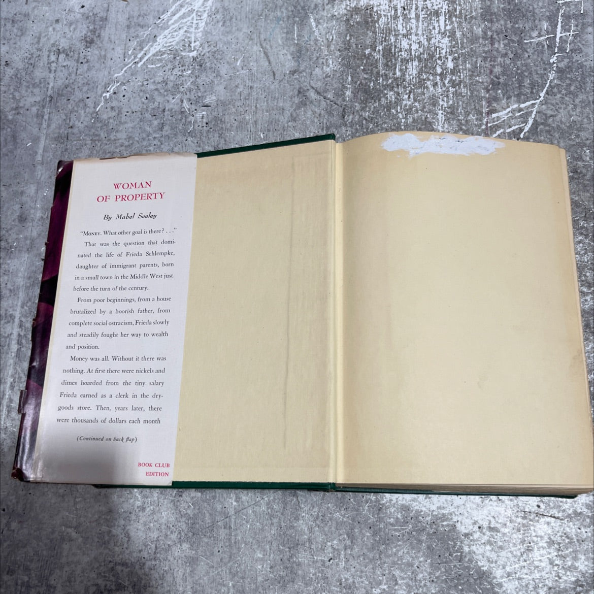 woman of property book, by Mabel Seeley, 1947 Hardcover image 4