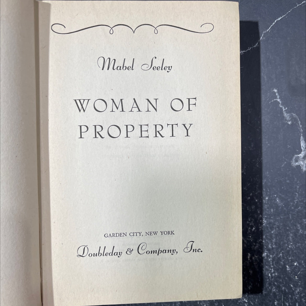 woman of property book, by Mabel Seeley, 1947 Hardcover image 2