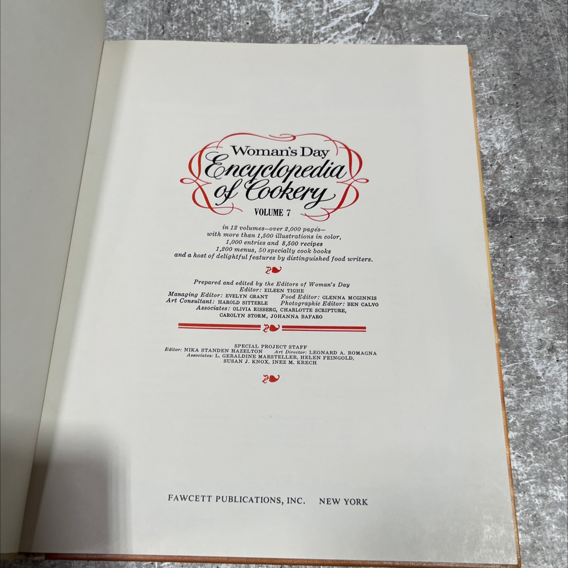 woman's day encyclopedia of cookery volume 7 book, by editors of woman's day, 1966 Hardcover image 2