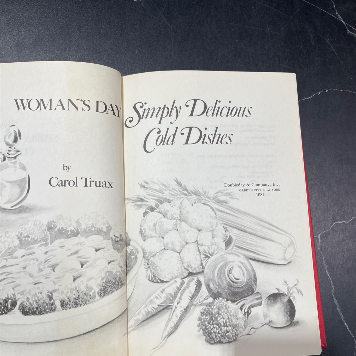 woman's day simply delicious cold dishes book, by Carol Truax, 1984 Hardcover image 2