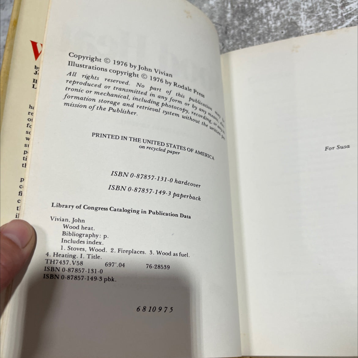 wood heat book, by John Vivian, 1976 Hardcover image 3