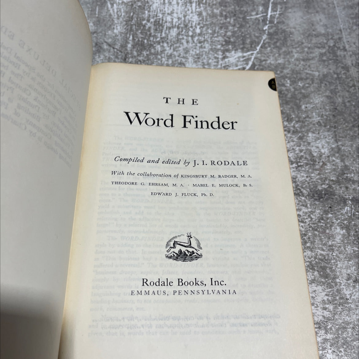 word-finder book, by j. i. rodale, 1947 Hardcover image 2