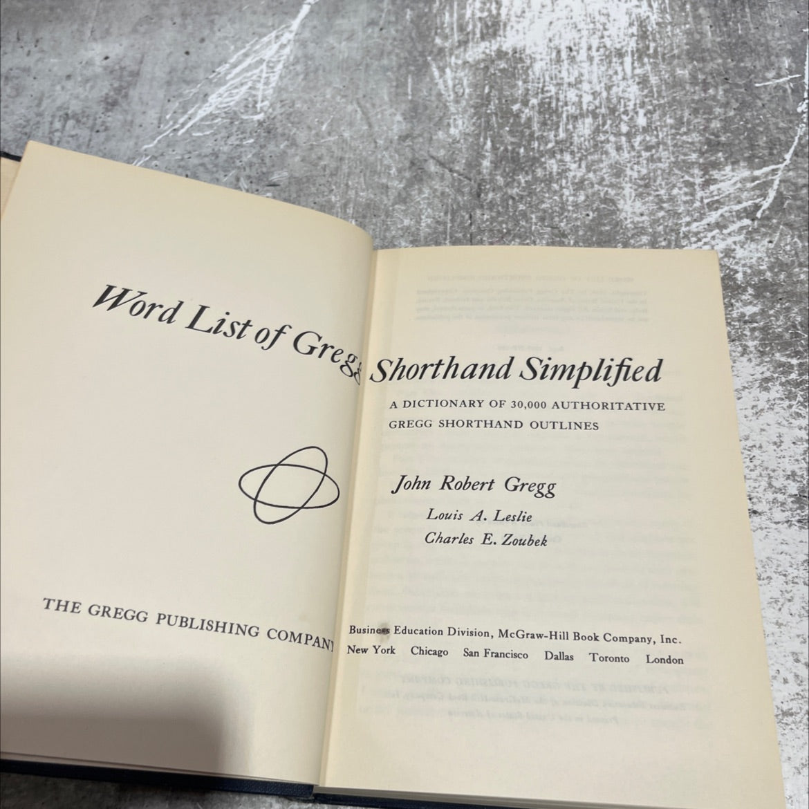 word list of gregg shorthand simplified book, by john robert gregg, louis a. leslie, charles e. zoubek, 1949 Hardcover image 2