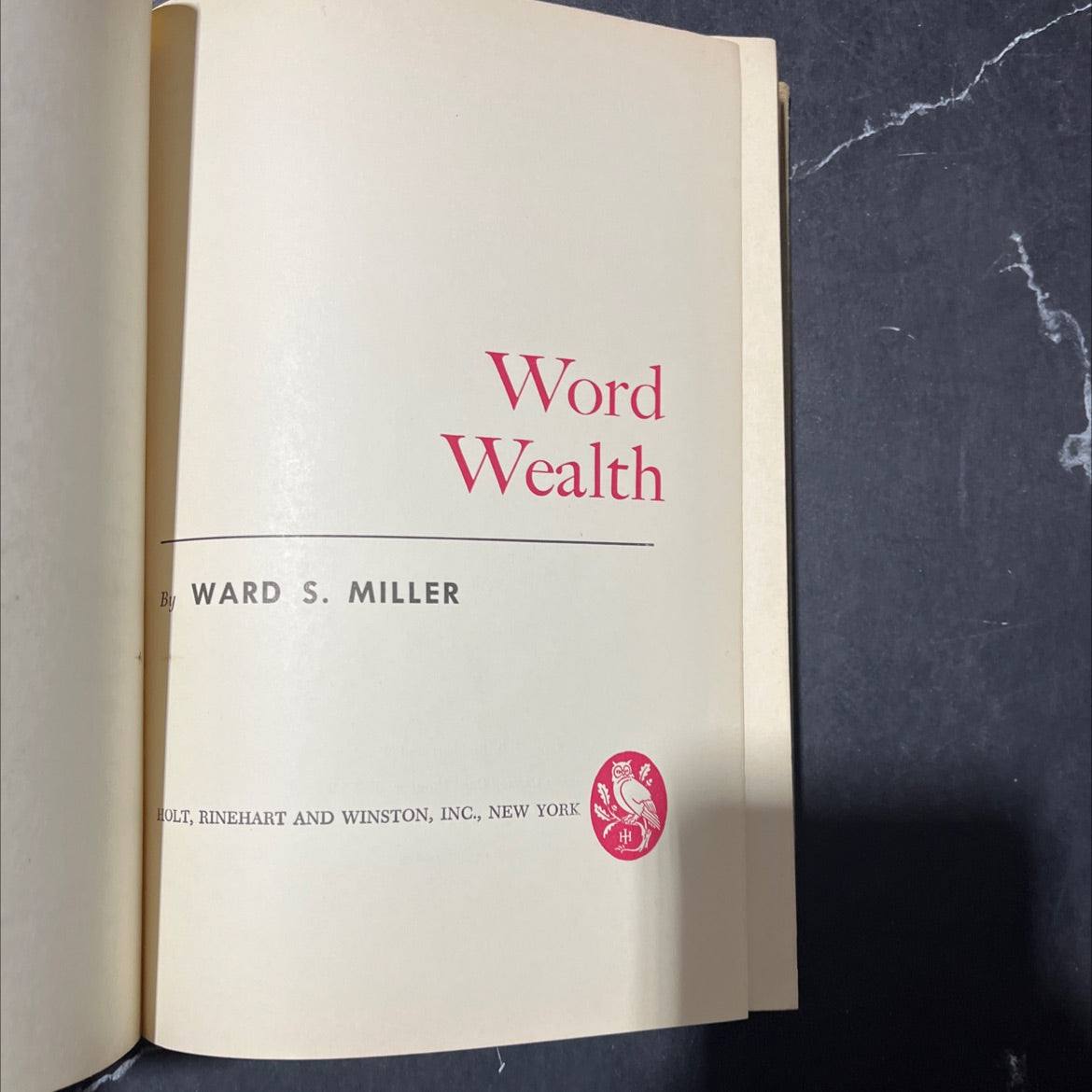 word wealth book, by ward s. miller, 1958 Hardcover image 2