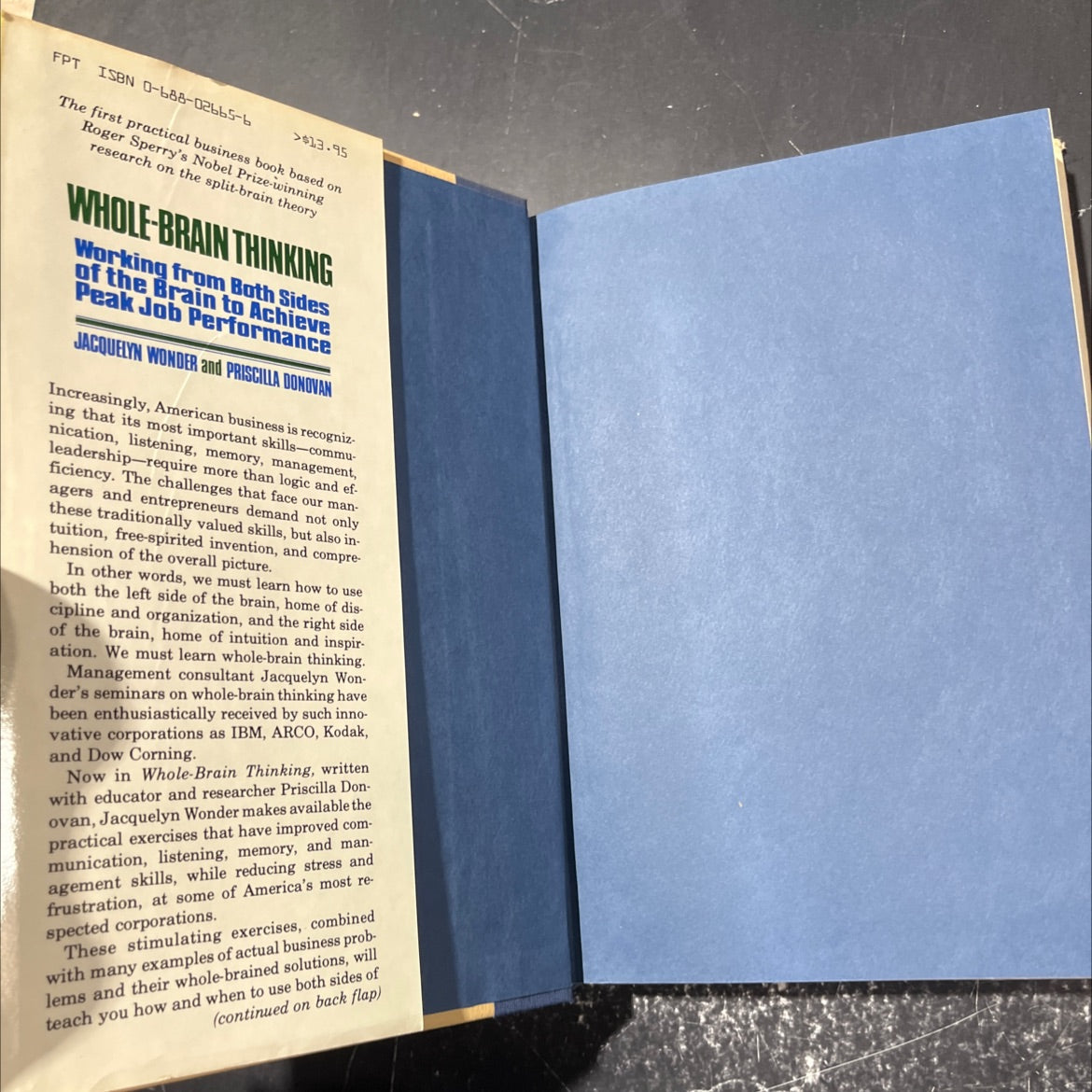 working from both sides of the brain whole-brain thinking to achieve peak job performance book, by Jacquelyn Wonder and image 4